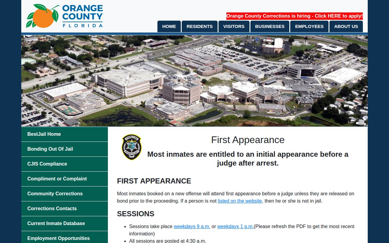 Orange County first appearance schedule and public gallery information