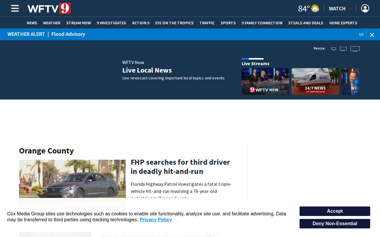 Orange County local arrest news section